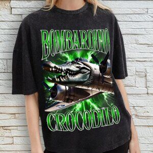 Bombardino Crocodilo Funny Shirt, Italian Brainrot Shirt, Bomber Crocodile
